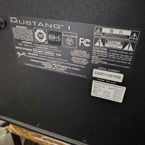 Fender Mustang I 20W Modeling Guitar Amplifier – Versatile Practice Amp - Picture 5 of 6